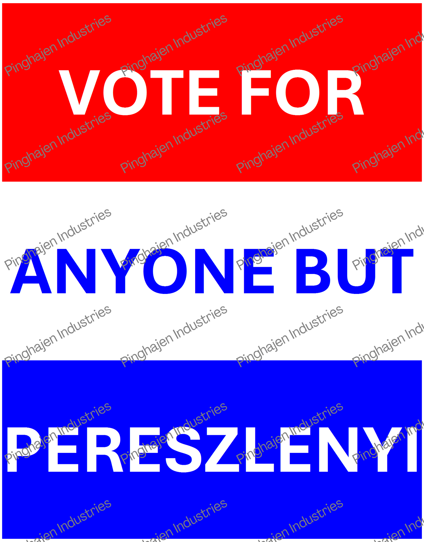 Vote for anyone but PERESZLENYI | Kiss-Cut Sticker Sheet