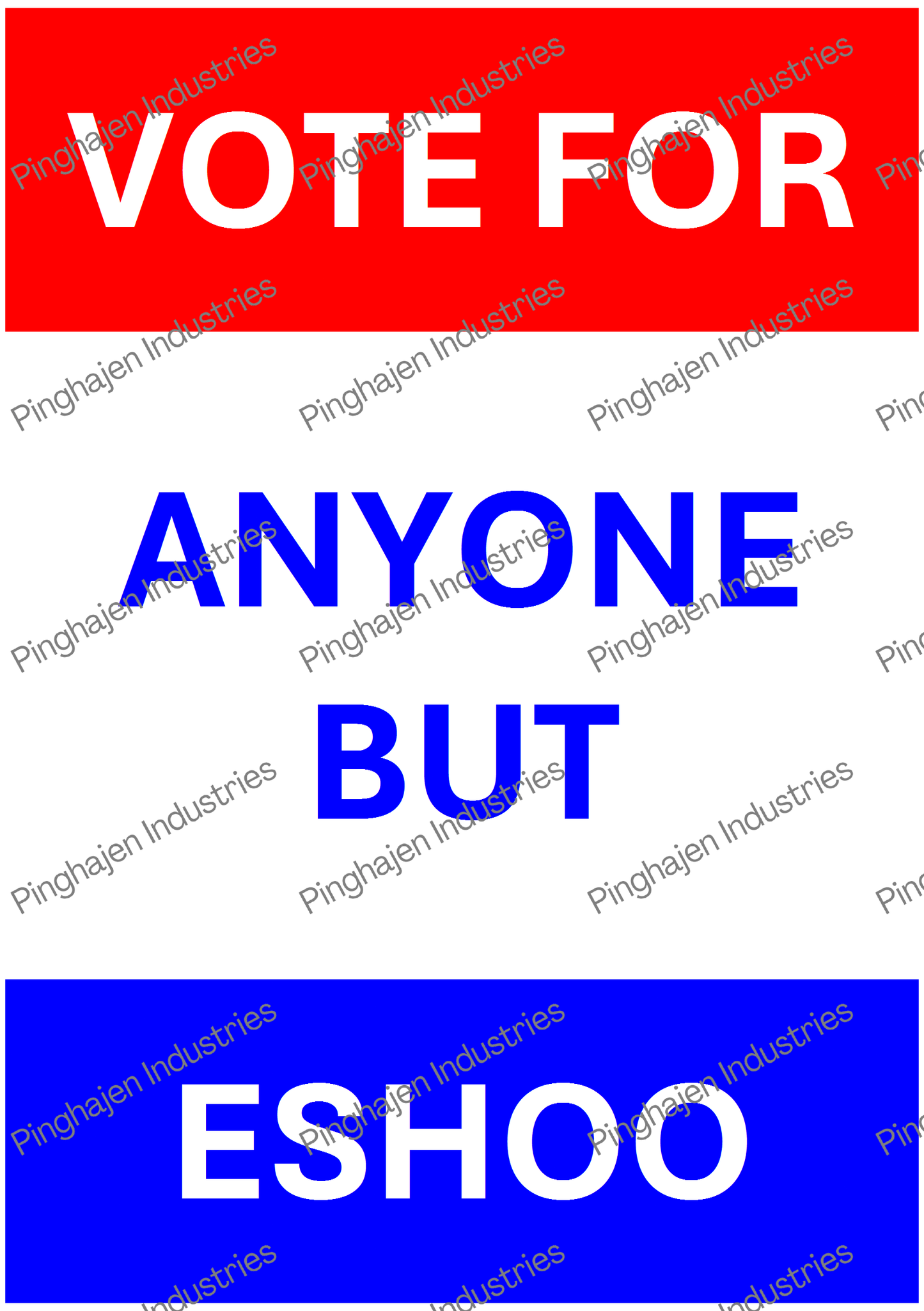 Vote for anyone but ESHOO | Kiss-Cut Sticker Sheet
