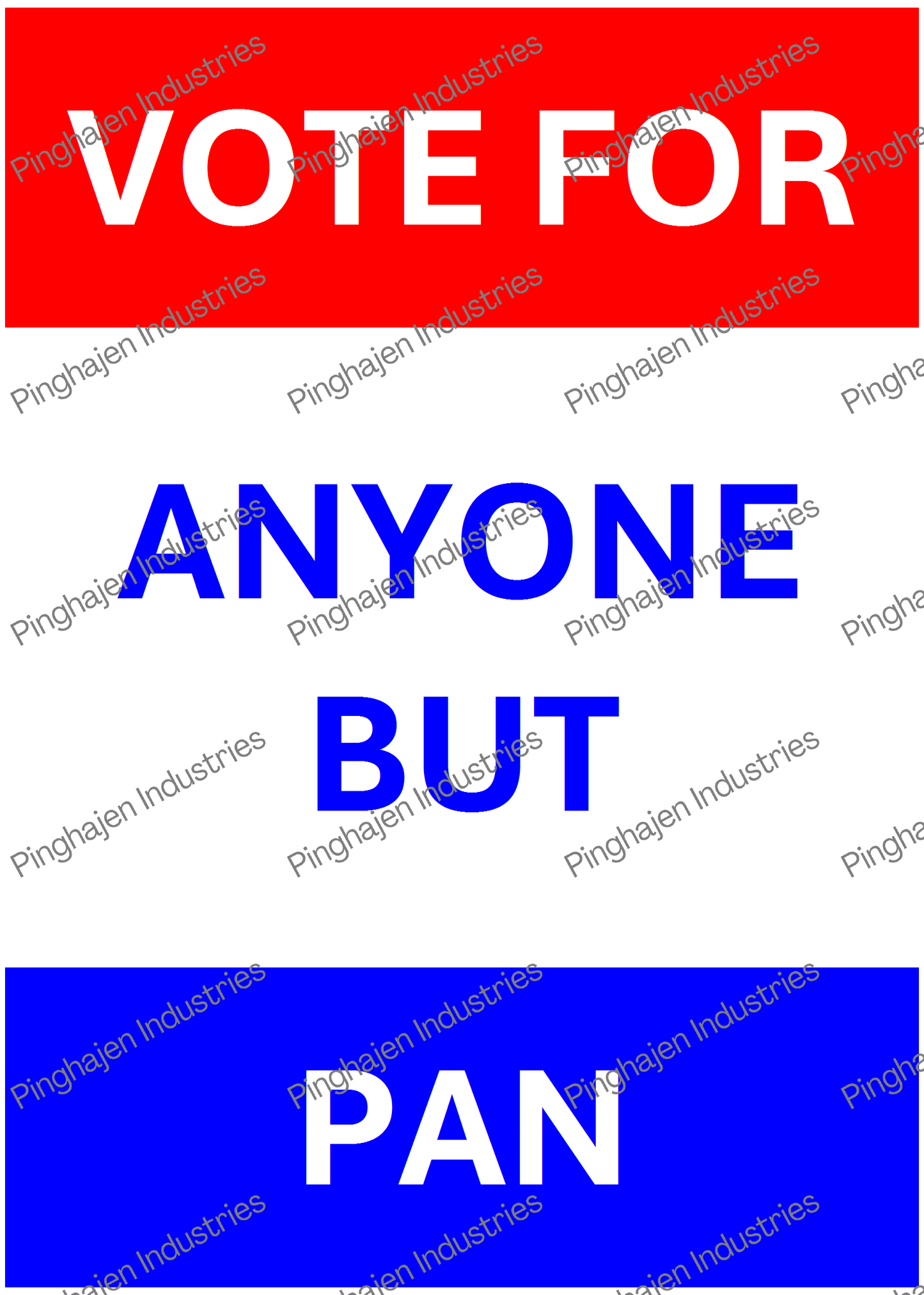 Vote for anyone but PAN | Kiss-Cut Sticker Sheet