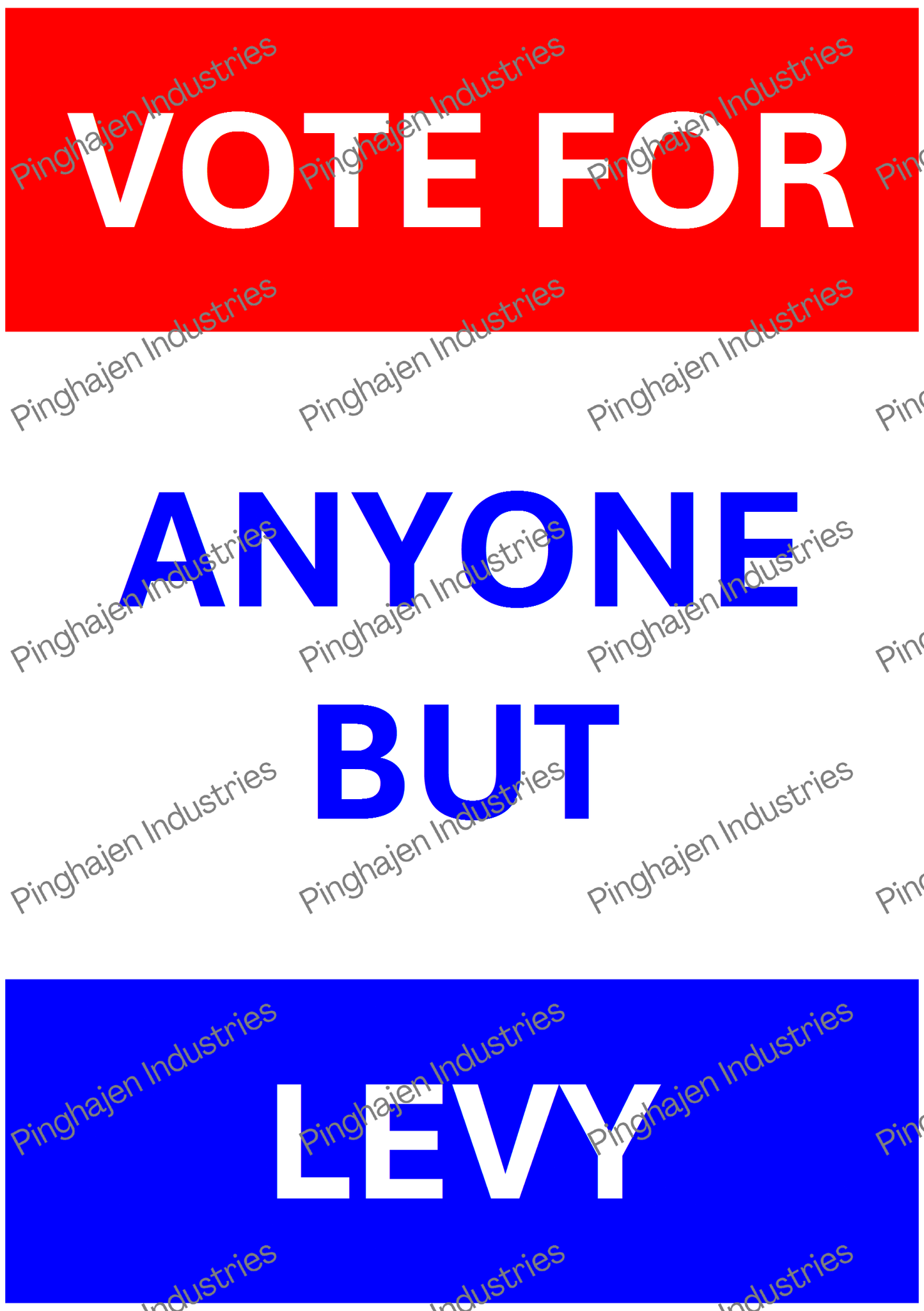 Vote for anyone but LEVY | Kiss-Cut Sticker Sheet