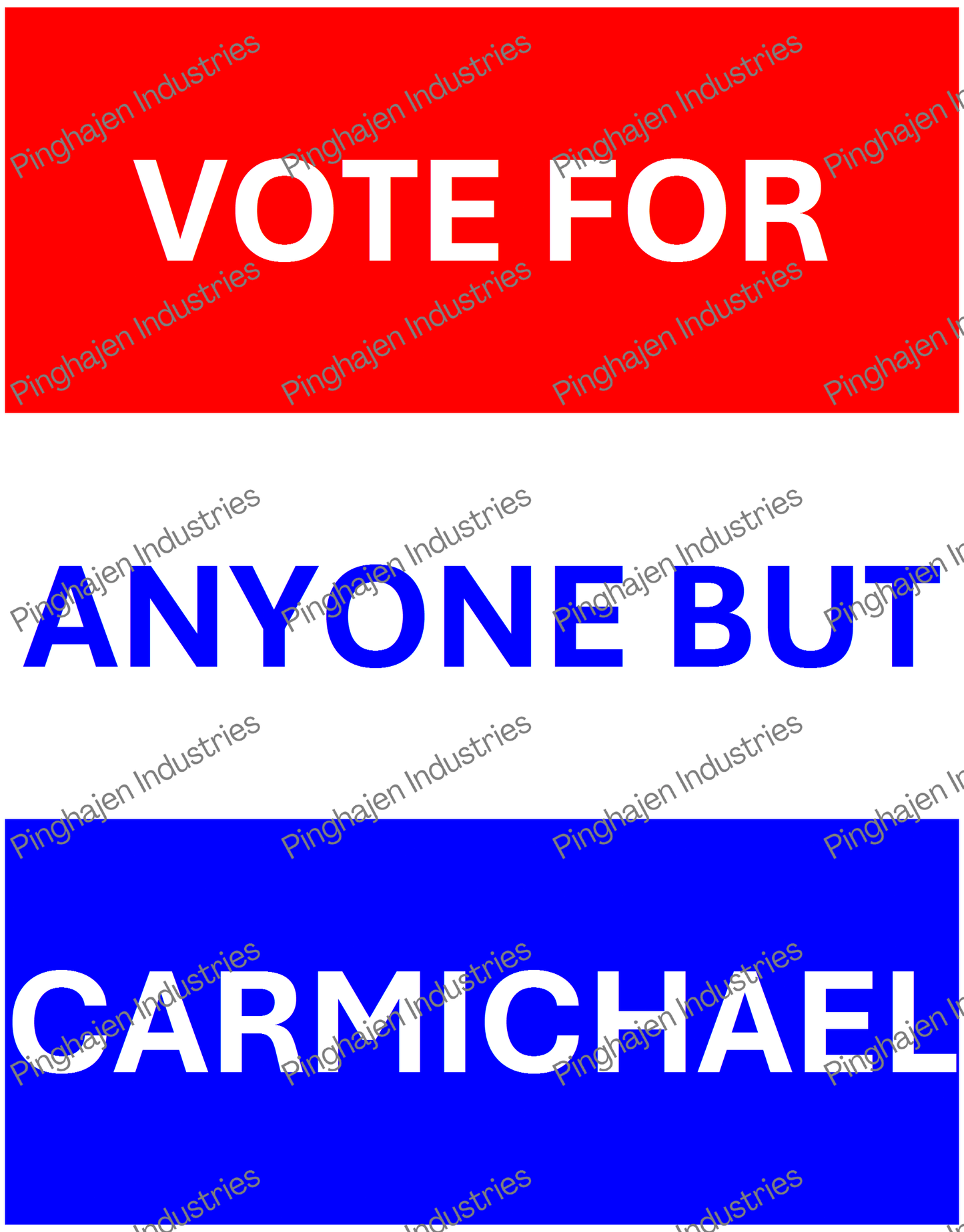 Vote for anyone but CARMICHAEL | Kiss-Cut Sticker Sheet
