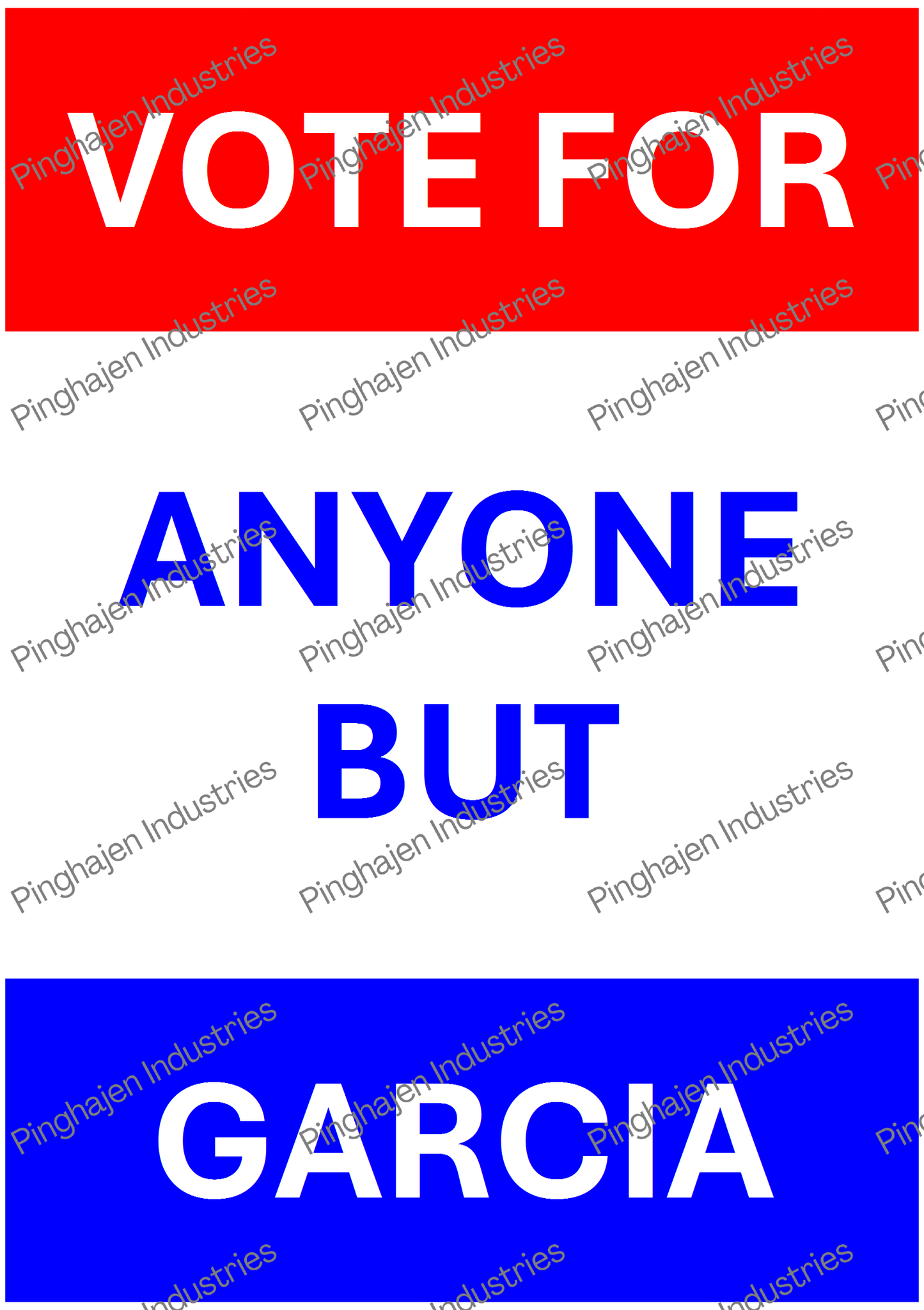 Vote for anyone but GARCIA | Kiss-Cut Sticker Sheet