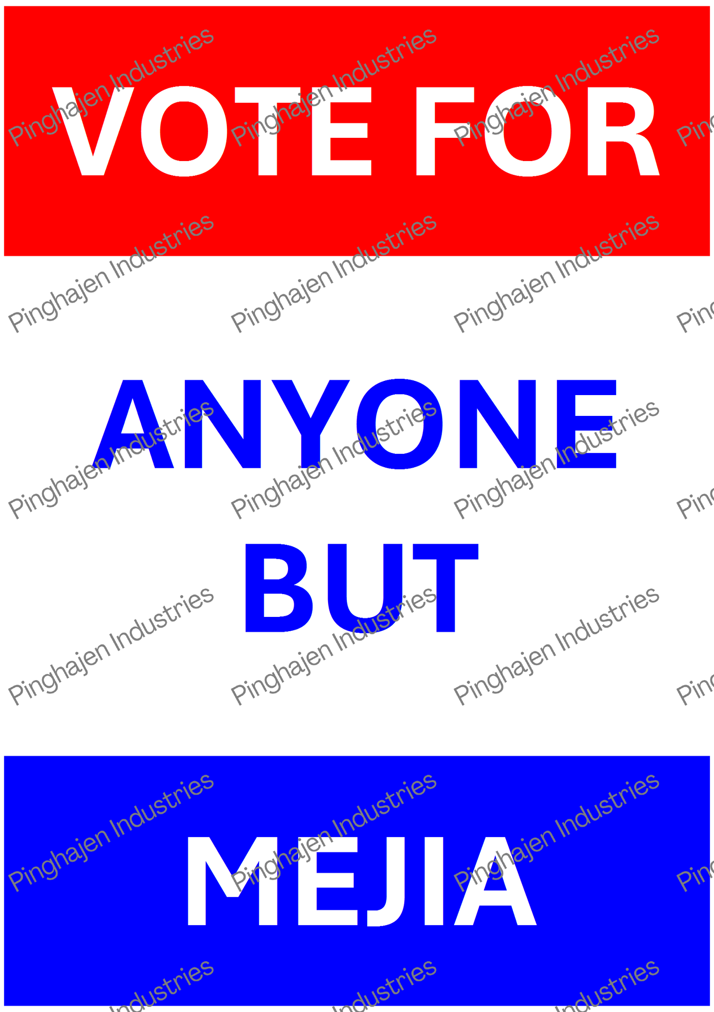 Vote for anyone but MEJIA | Kiss-Cut Sticker Sheet