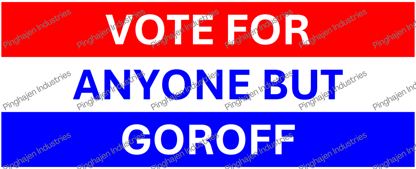 Vote for anyone but GOROFF | White Glossy Mug