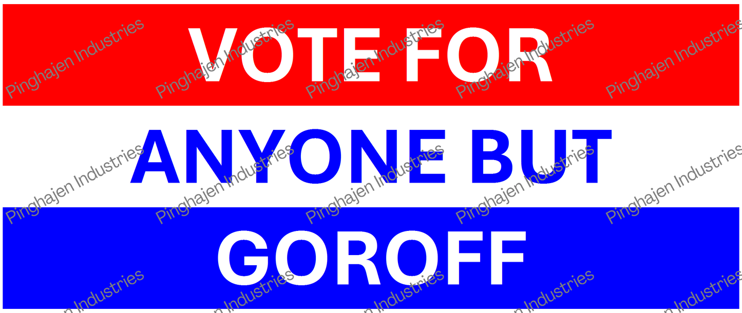 Vote for anyone but GOROFF | White Glossy Mug