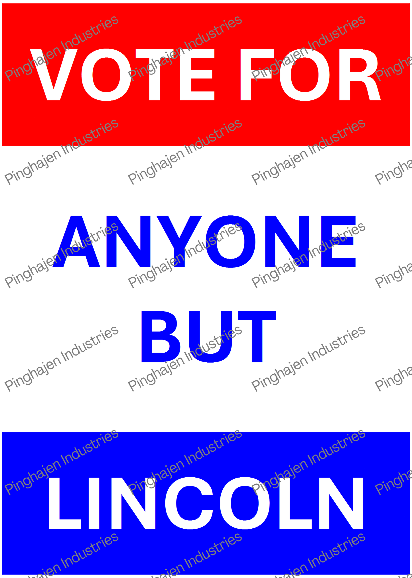 Vote for anyone but LINCOLN | Kiss-Cut Sticker Sheet