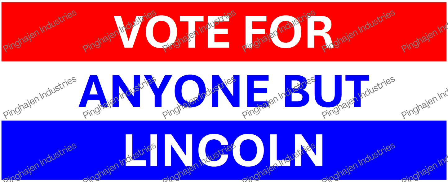 Vote for anyone but LINCOLN | White Glossy Mug