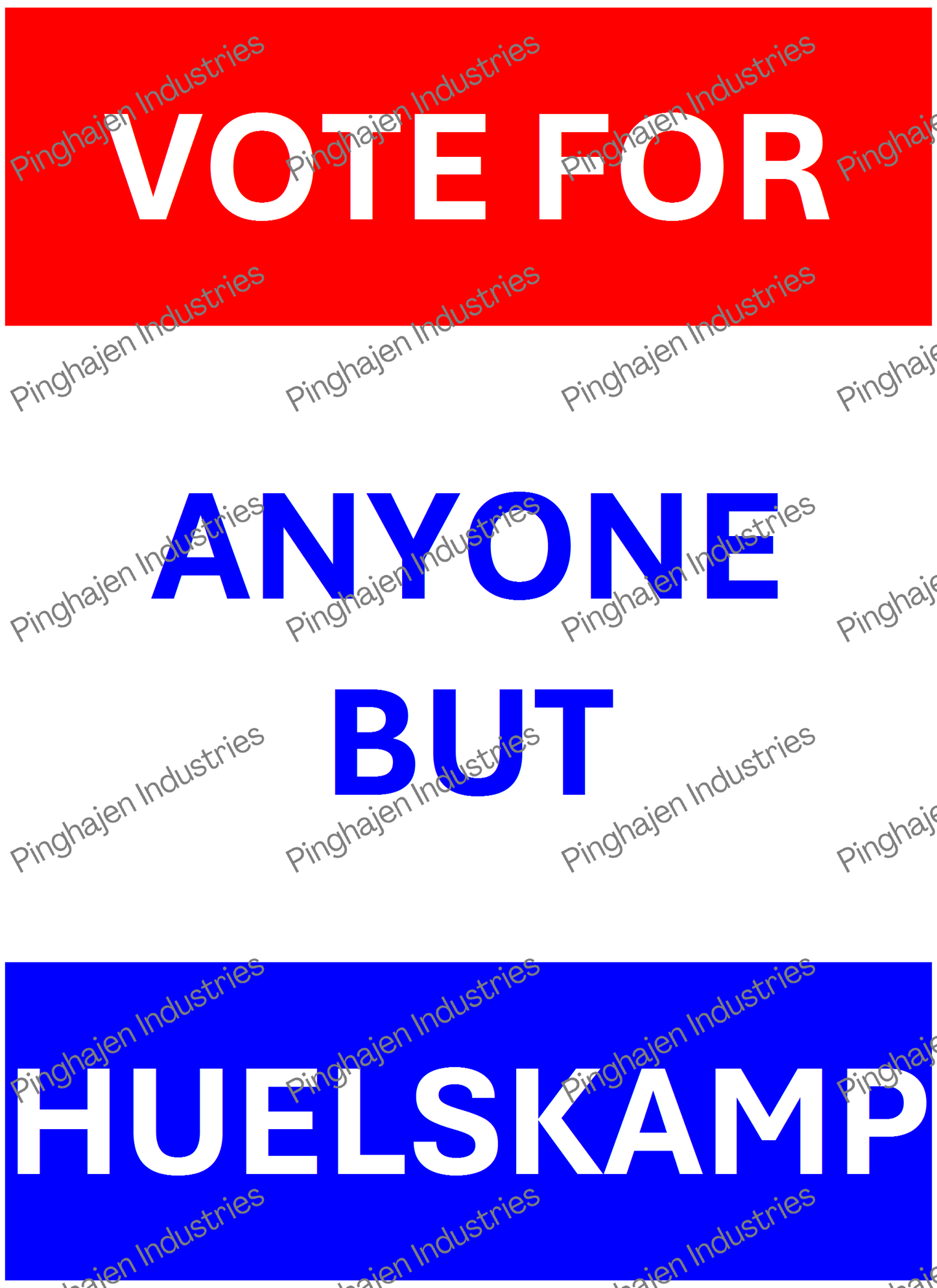 Vote for anyone but HUELSKAMP | Kiss-Cut Sticker Sheet