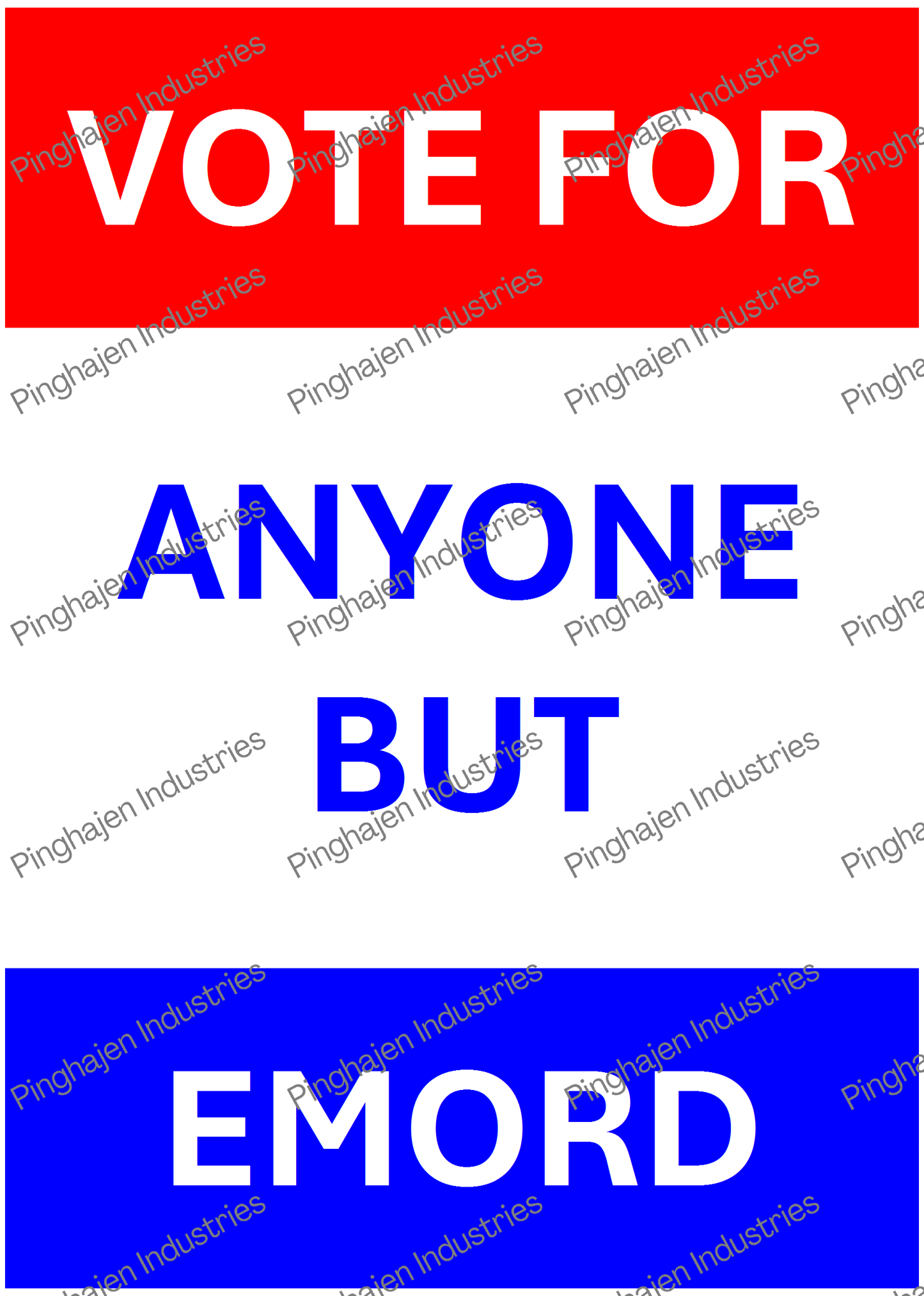 Vote for anyone but EMORD | Kiss-Cut Sticker Sheet