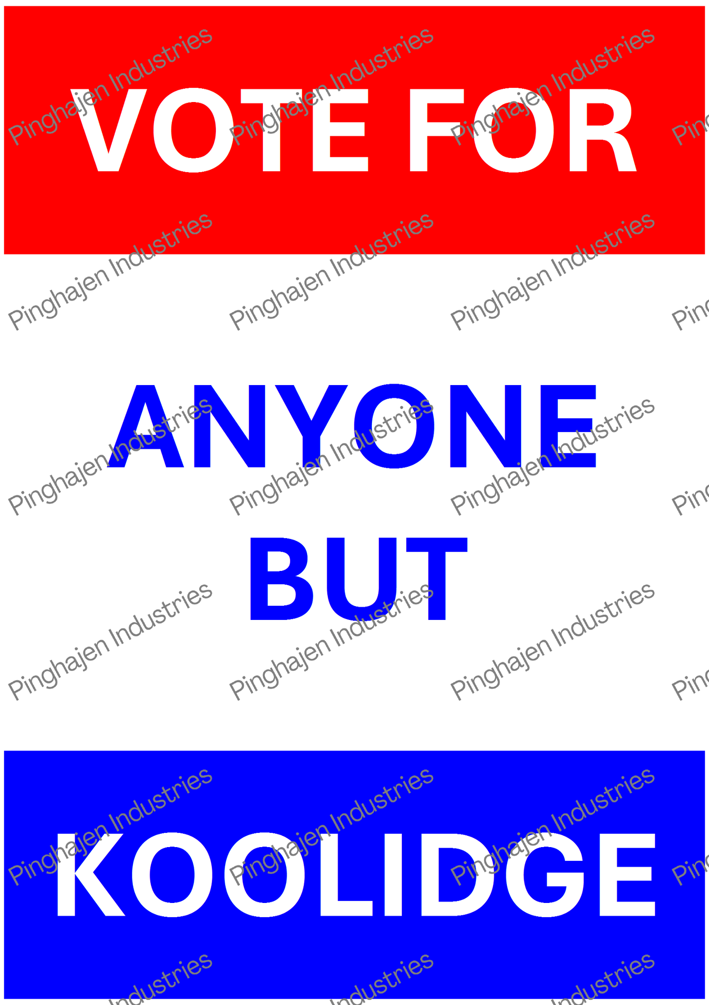 Vote for anyone but KOOLIDGE | Kiss-Cut Sticker Sheet