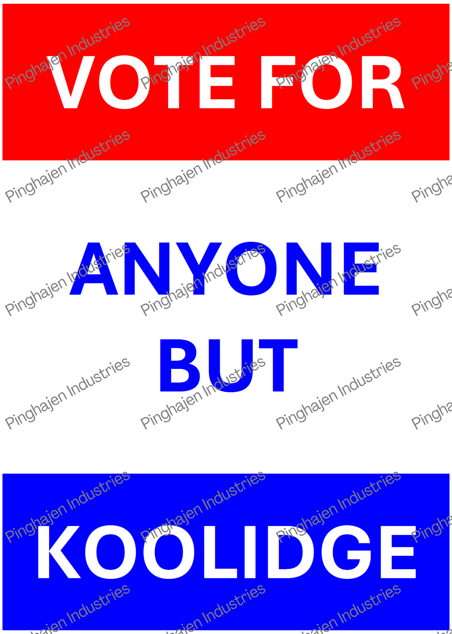 Vote for anyone but KOOLIDGE | Kiss-Cut Sticker Sheet