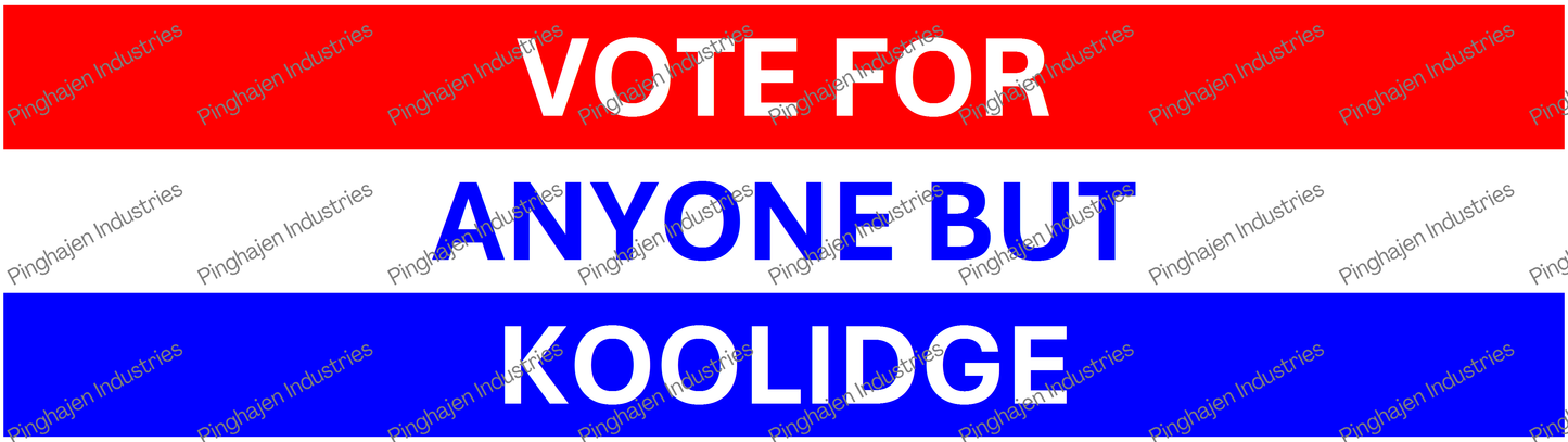Vote for anyone but KOOLIDGE | Kiss-Cut Stickers