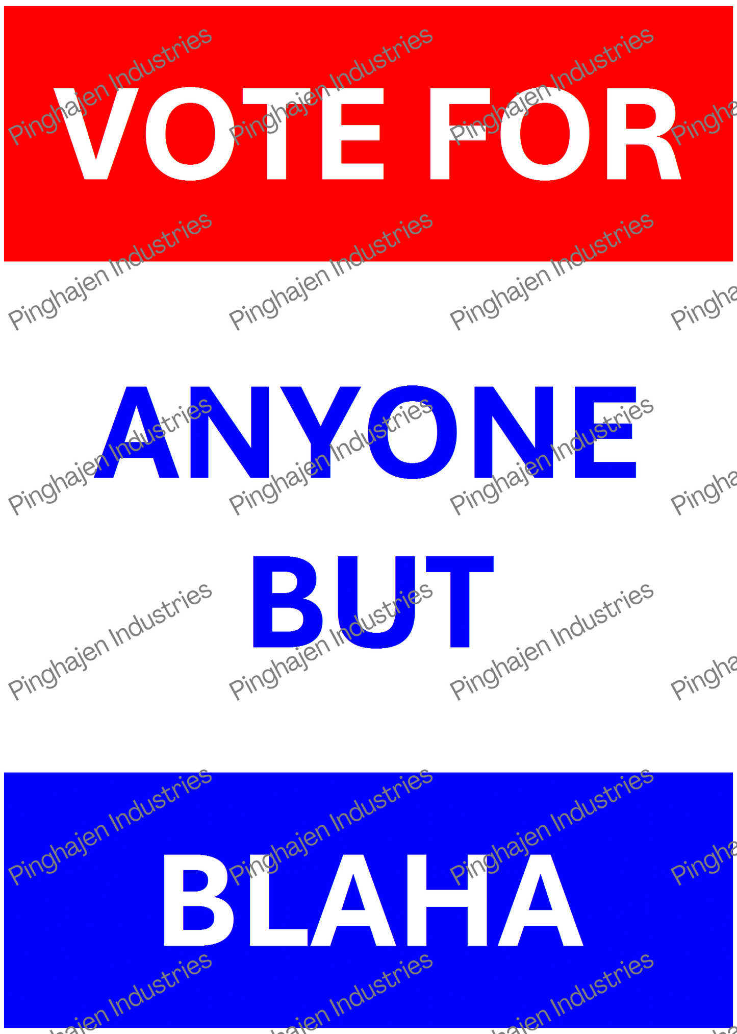 Vote for anyone but BLAHA | Kiss-Cut Sticker Sheet