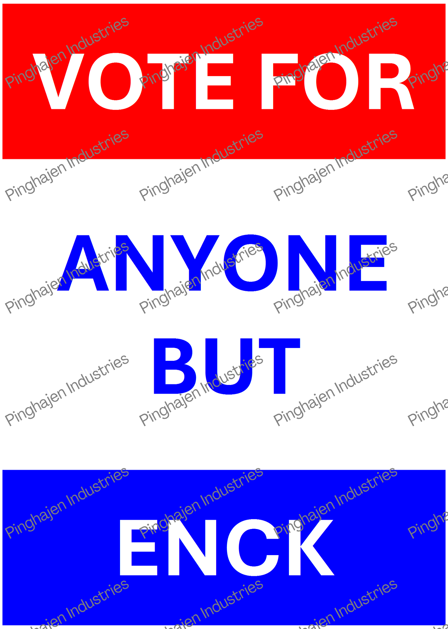 Vote for anyone but ENCK | Kiss-Cut Sticker Sheet