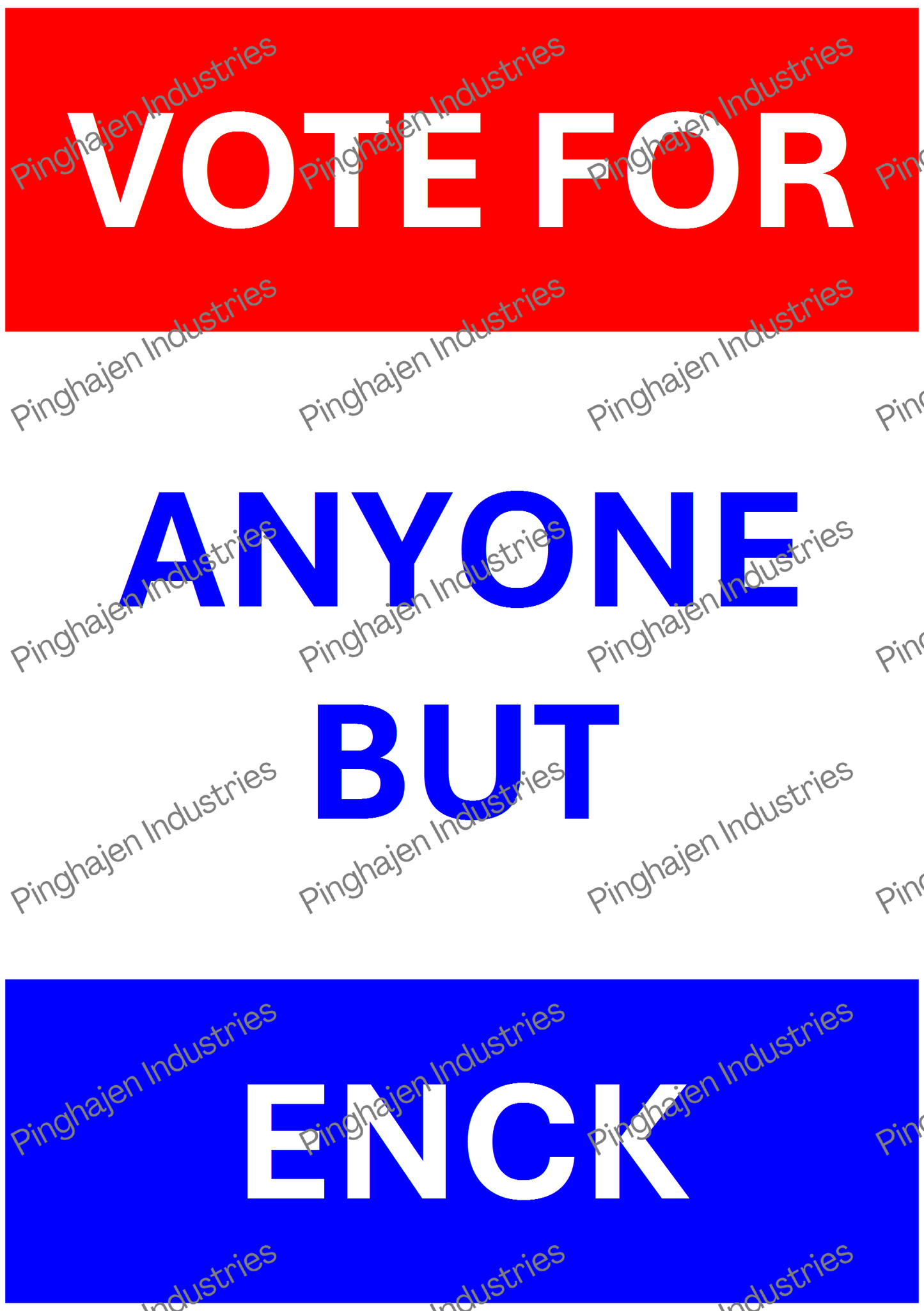 Vote for anyone but ENCK | Kiss-Cut Sticker Sheet