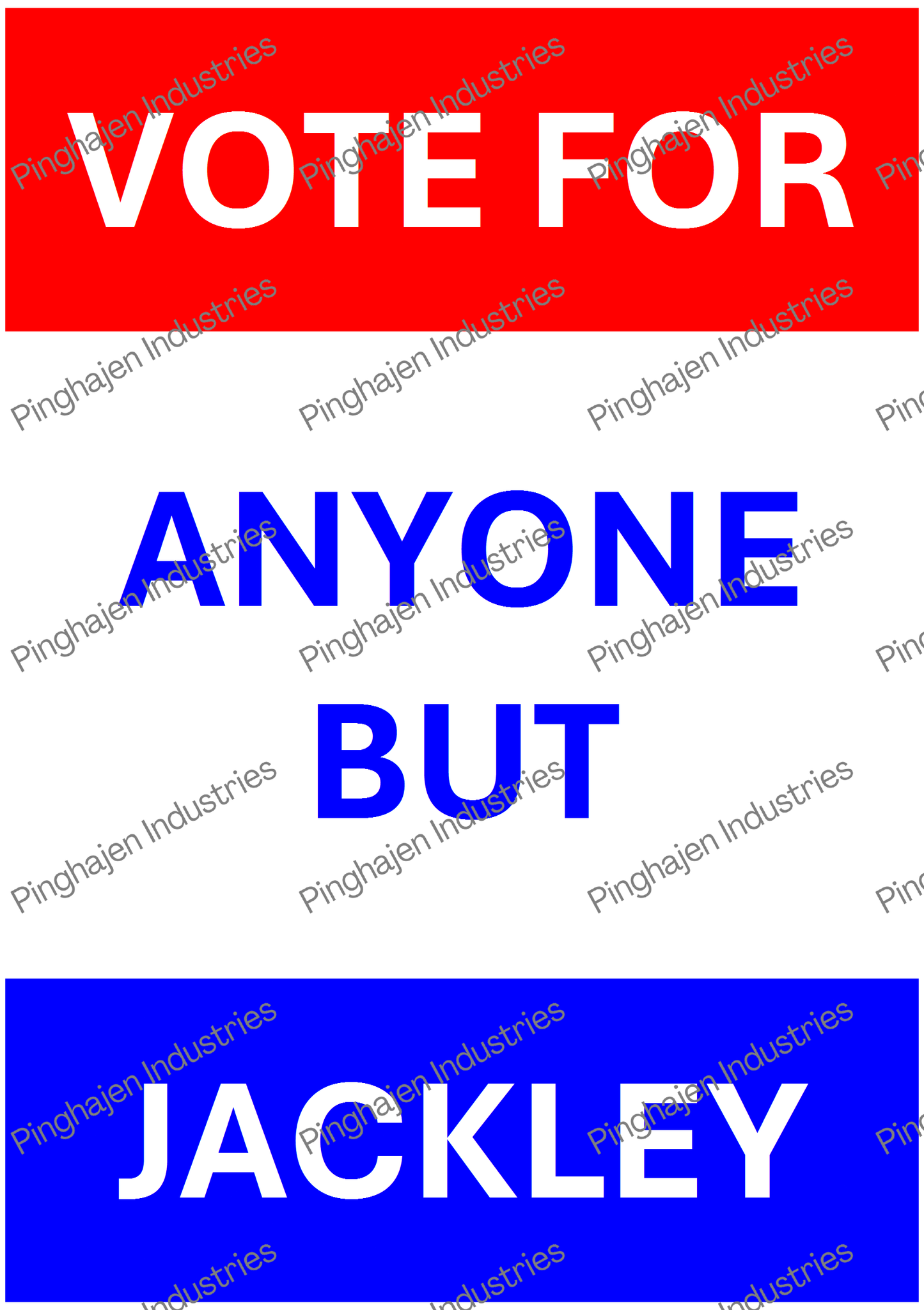 Vote for anyone but JACKLEY | Kiss-Cut Sticker Sheet