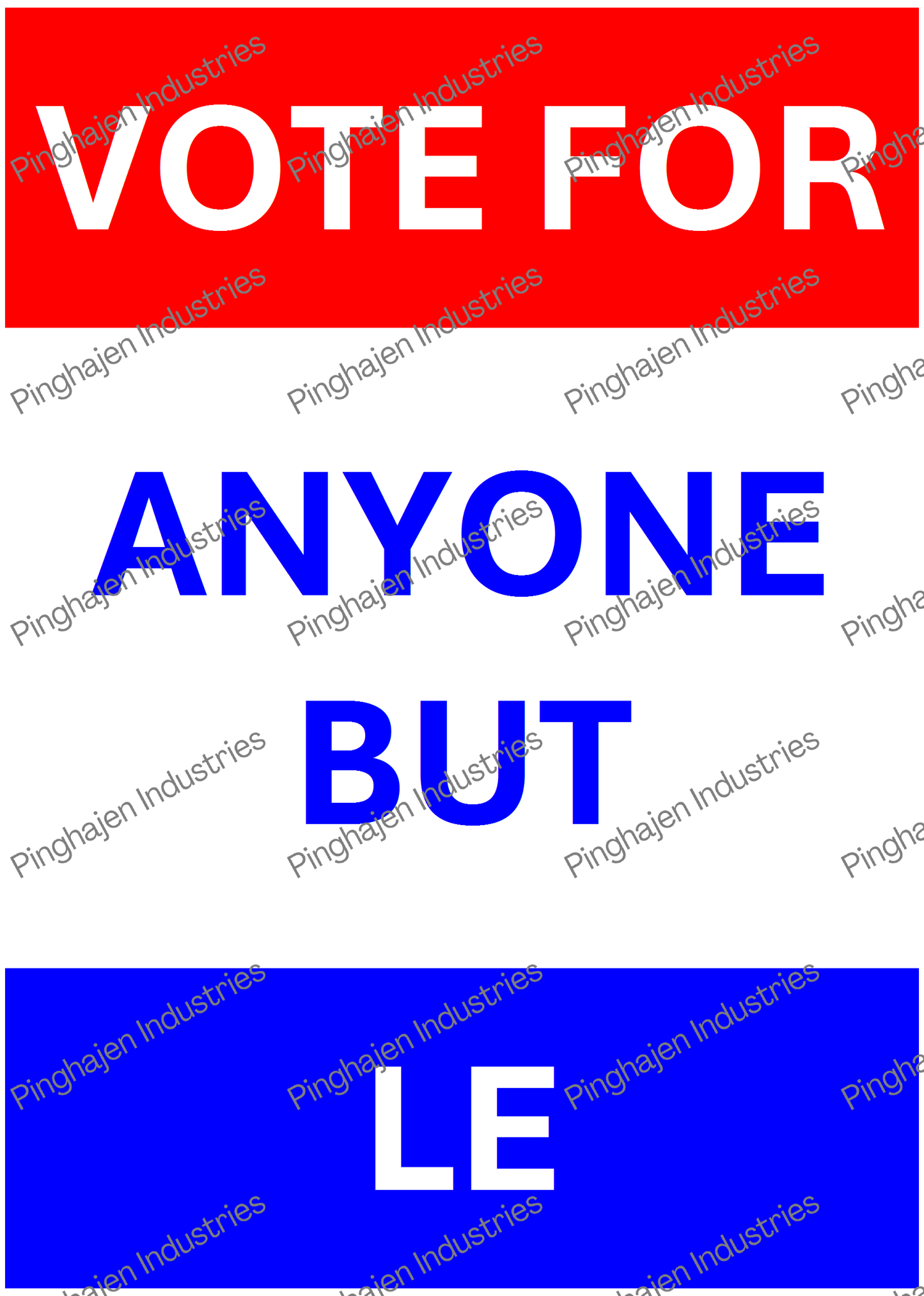 Vote for anyone but LE | Kiss-Cut Sticker Sheet