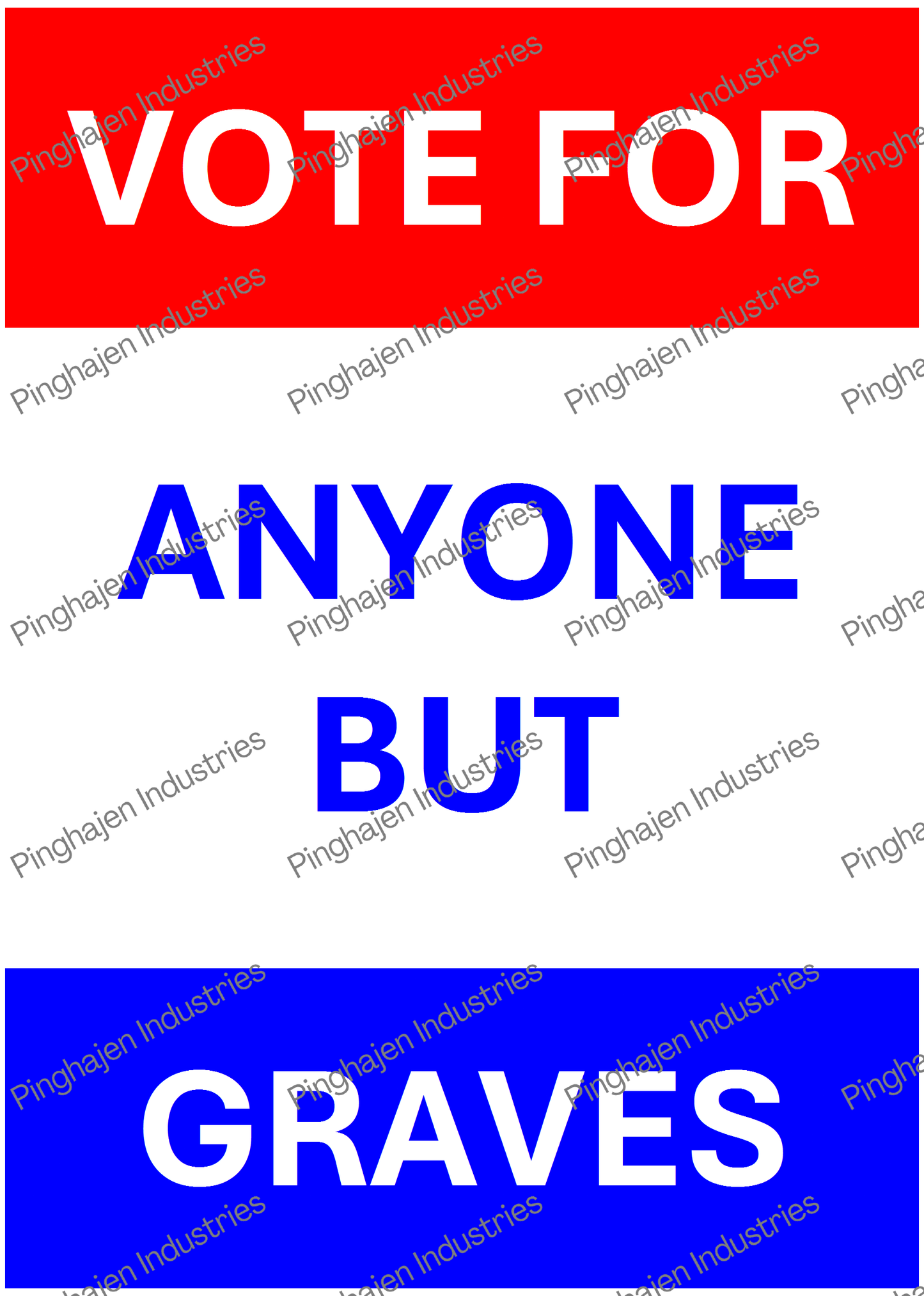 Vote for anyone but GRAVES | Kiss-Cut Sticker Sheet