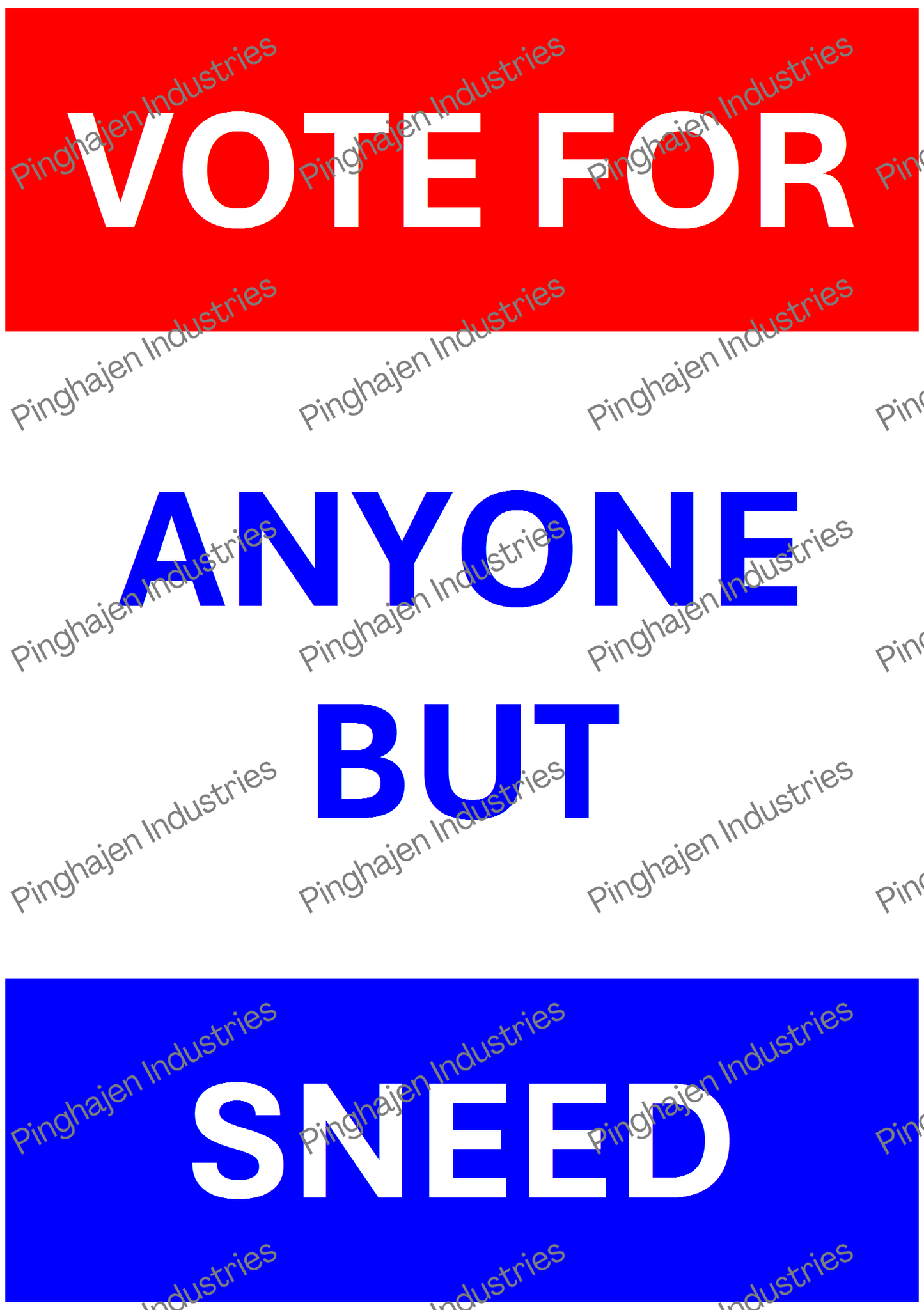 Vote for anyone but SNEED | Kiss-Cut Sticker Sheet