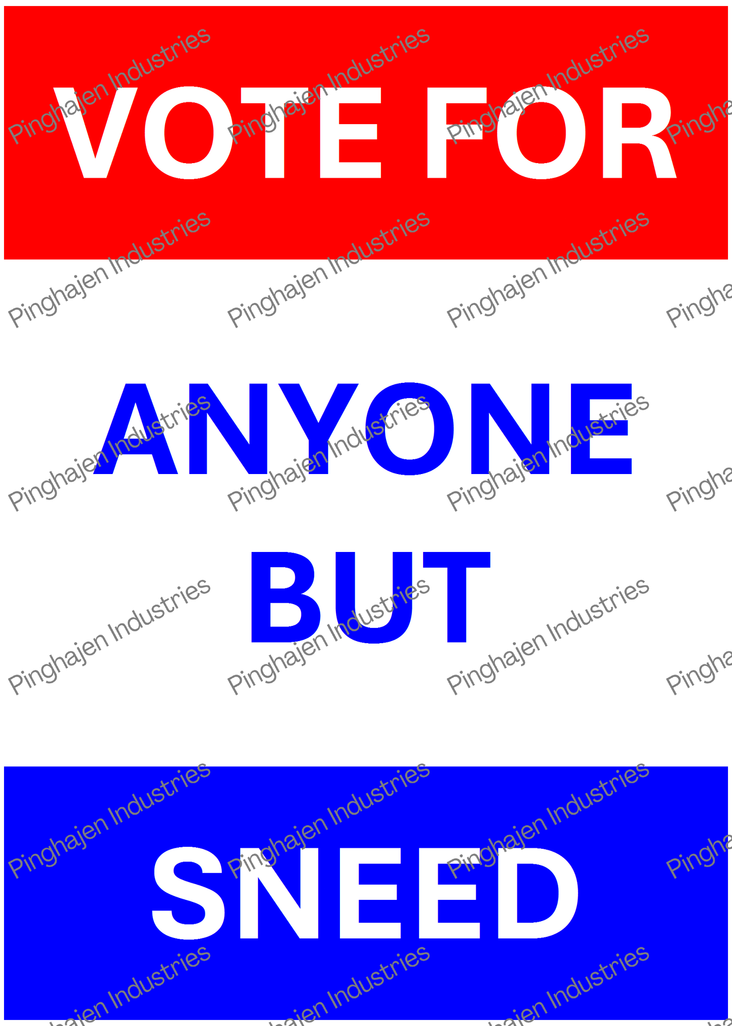 Vote for anyone but SNEED | Kiss-Cut Sticker Sheet