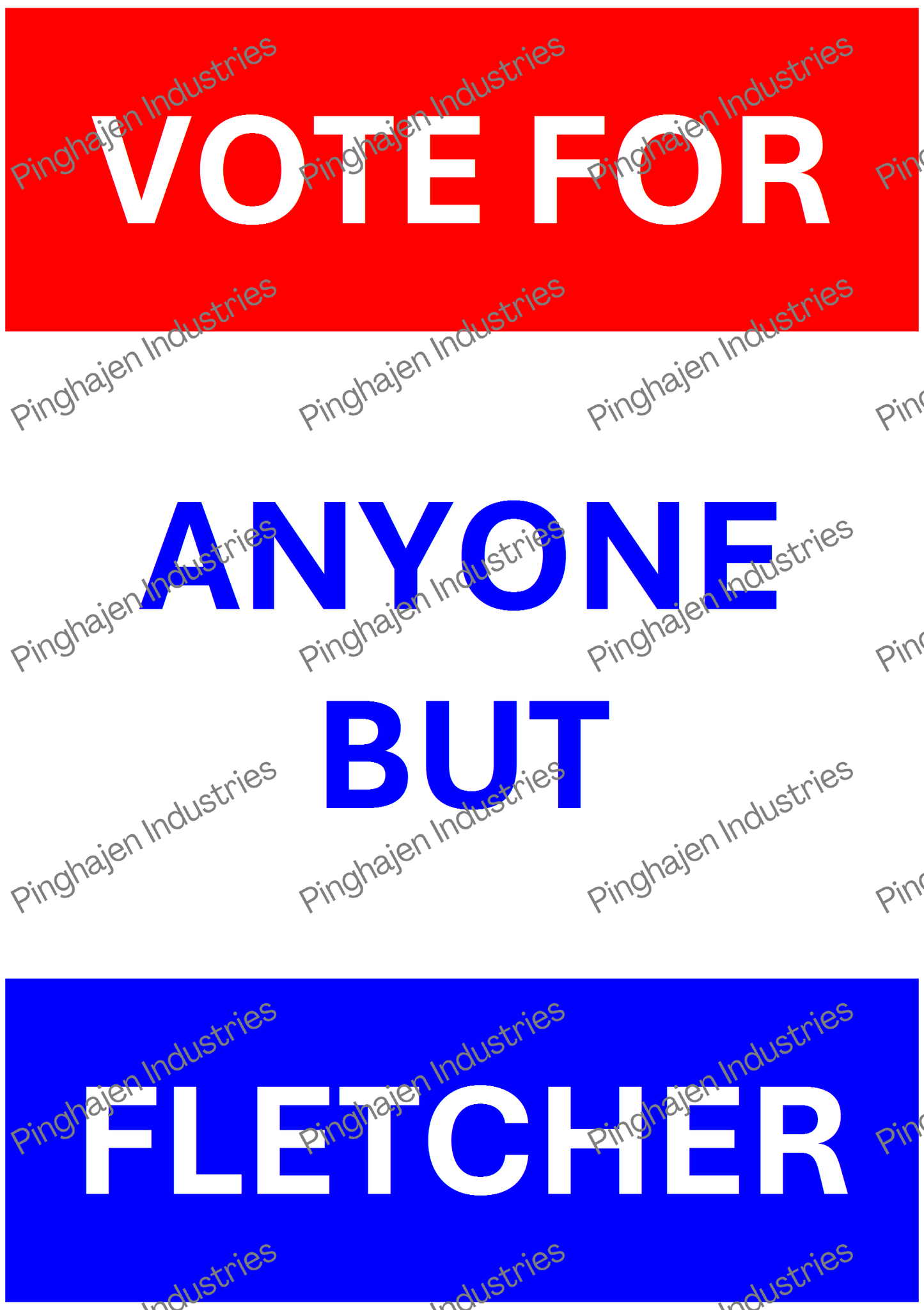 Vote for anyone but FLETCHER | Kiss-Cut Sticker Sheet