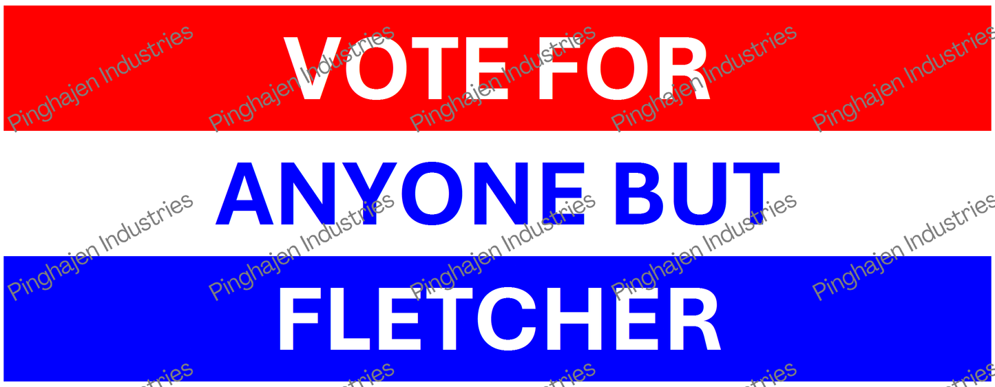 Vote for anyone but FLETCHER | White Glossy Mug