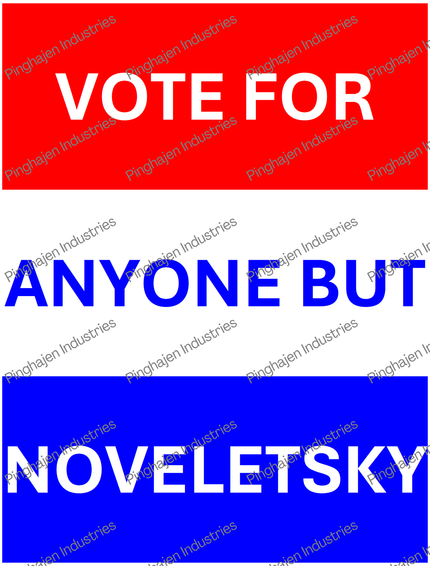 Vote for anyone but NOVELETSKY | Kiss-Cut Sticker Sheet