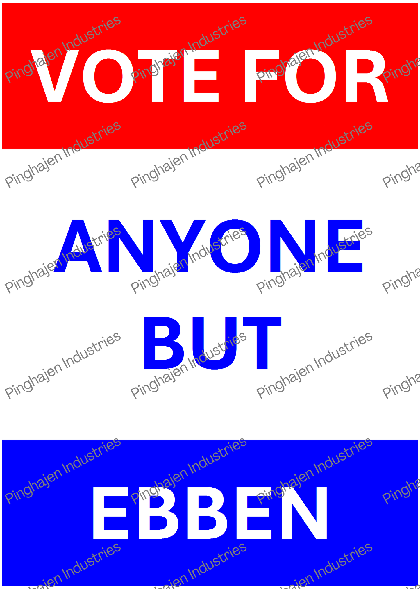 Vote for anyone but EBBEN | Kiss-Cut Sticker Sheet