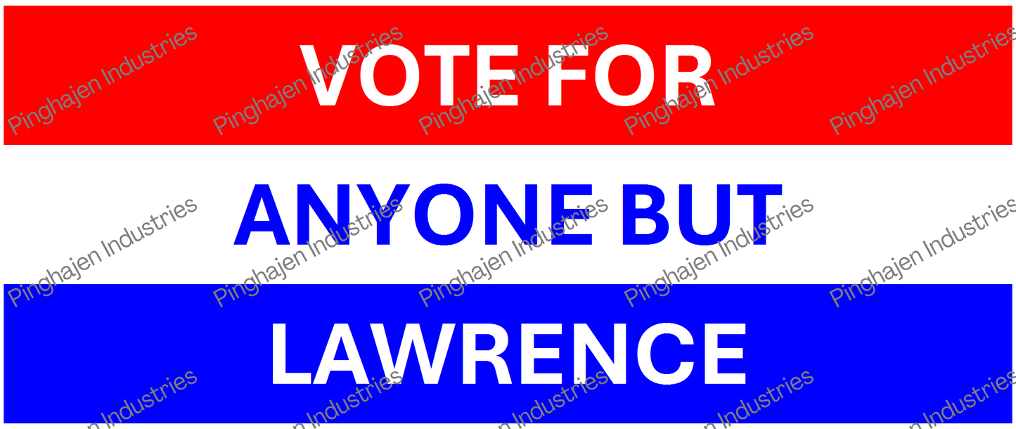 Vote for anyone but LAWRENCE | White Glossy Mug