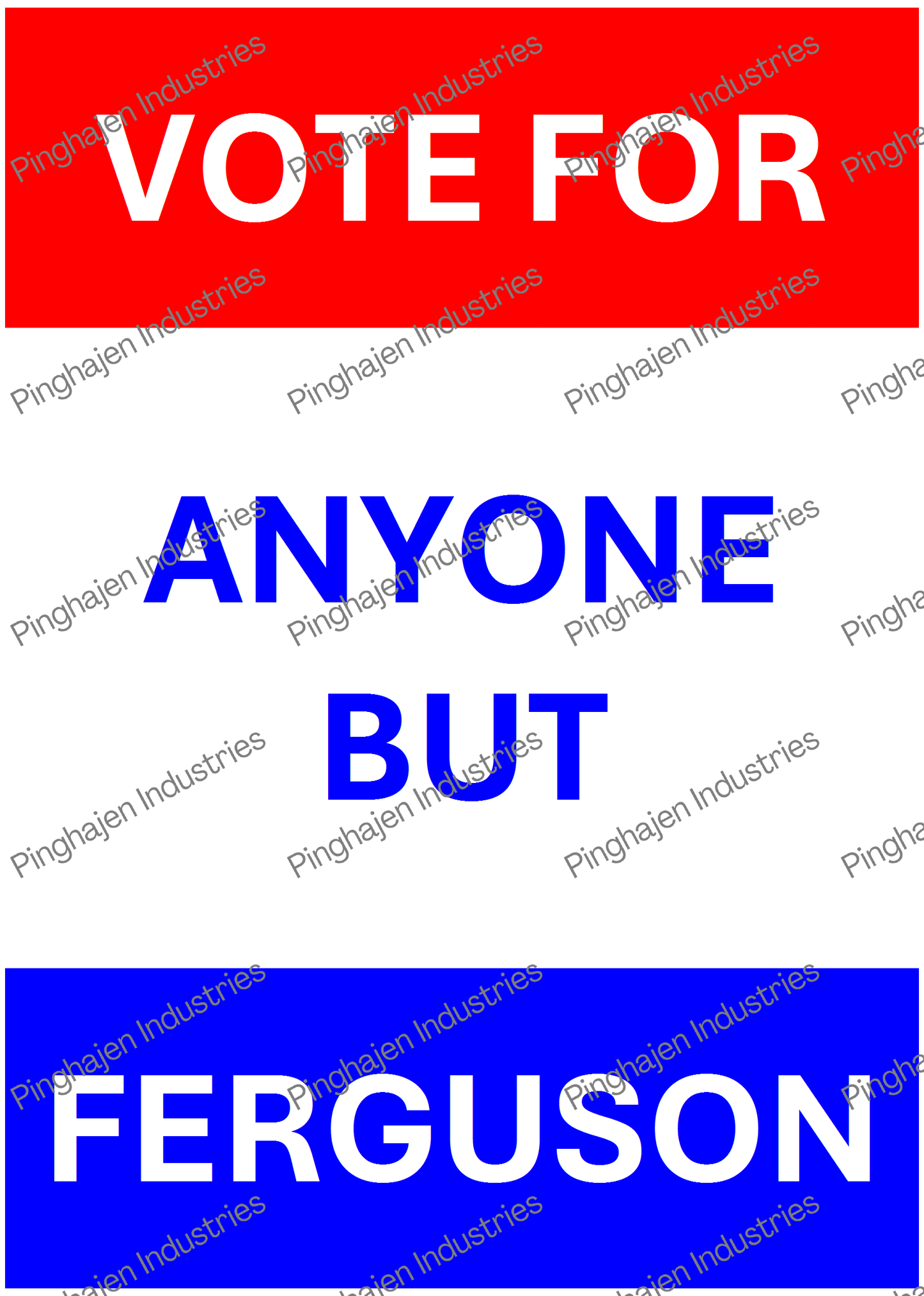 Vote for anyone but FERGUSON | Kiss-Cut Sticker Sheet