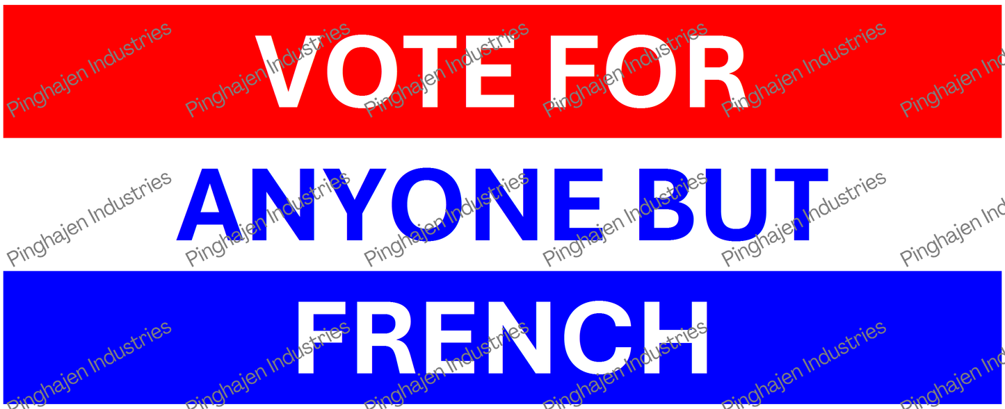Vote for anyone but FRENCH | White Glossy Mug