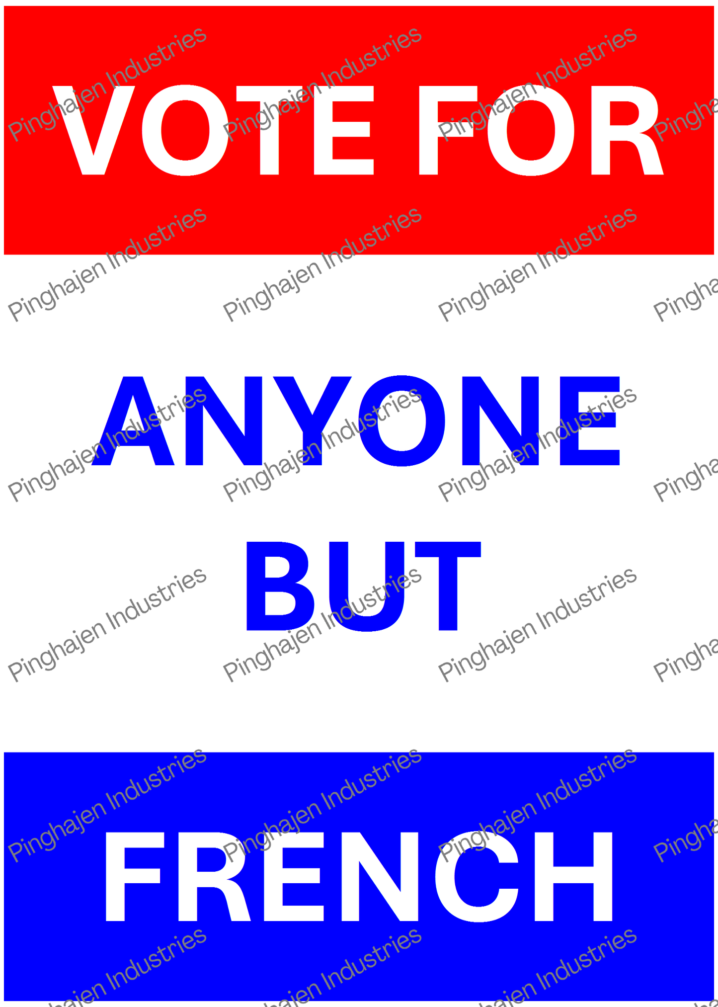 Vote for anyone but FRENCH | Kiss-Cut Sticker Sheet
