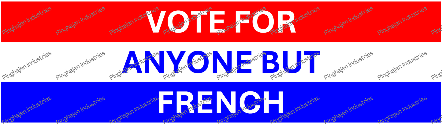 Vote for anyone but FRENCH | Kiss-Cut Stickers