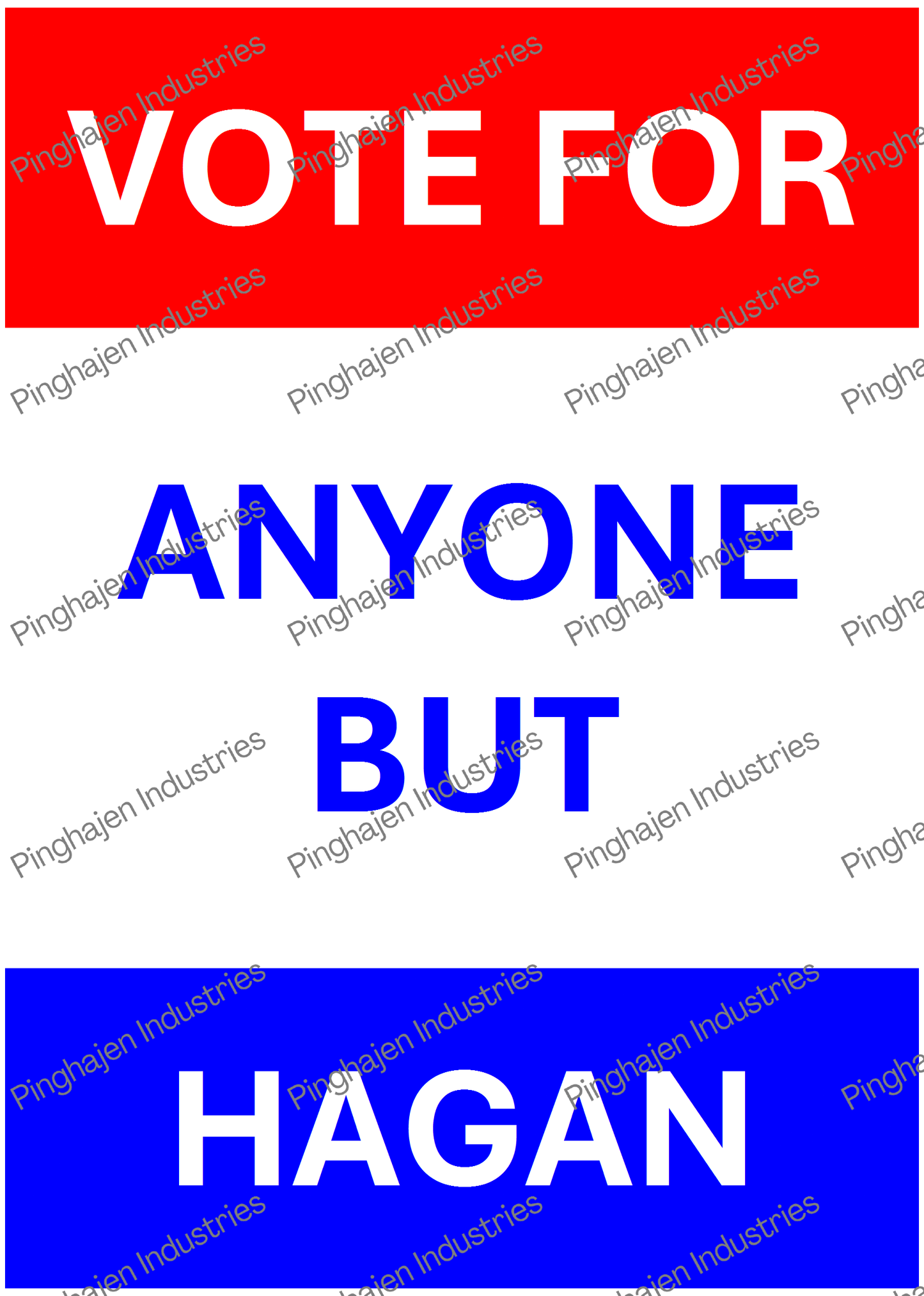Vote for anyone but HAGAN | Kiss-Cut Sticker Sheet