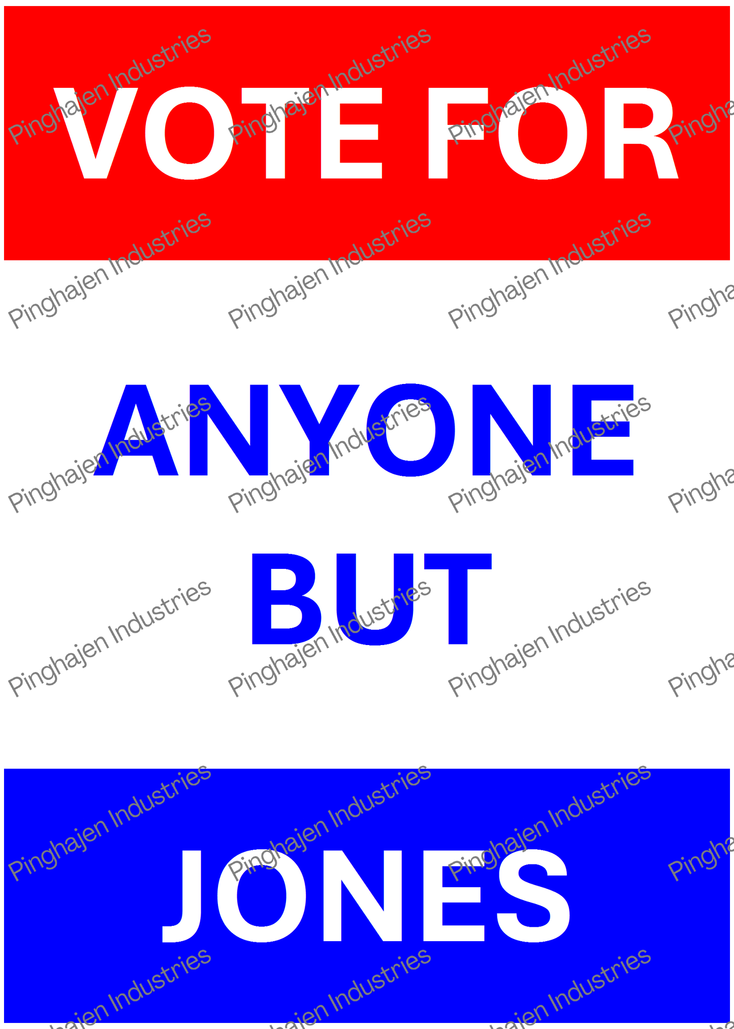Vote for anyone but JONES | Kiss-Cut Sticker Sheet