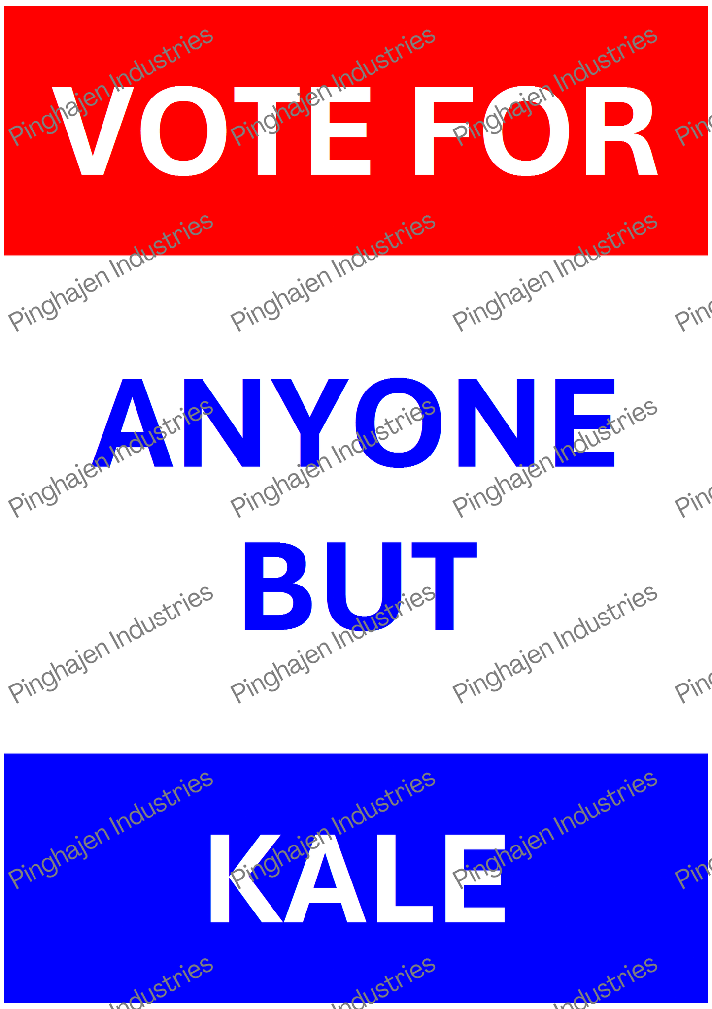 Vote for anyone but KALE | Kiss-Cut Sticker Sheet