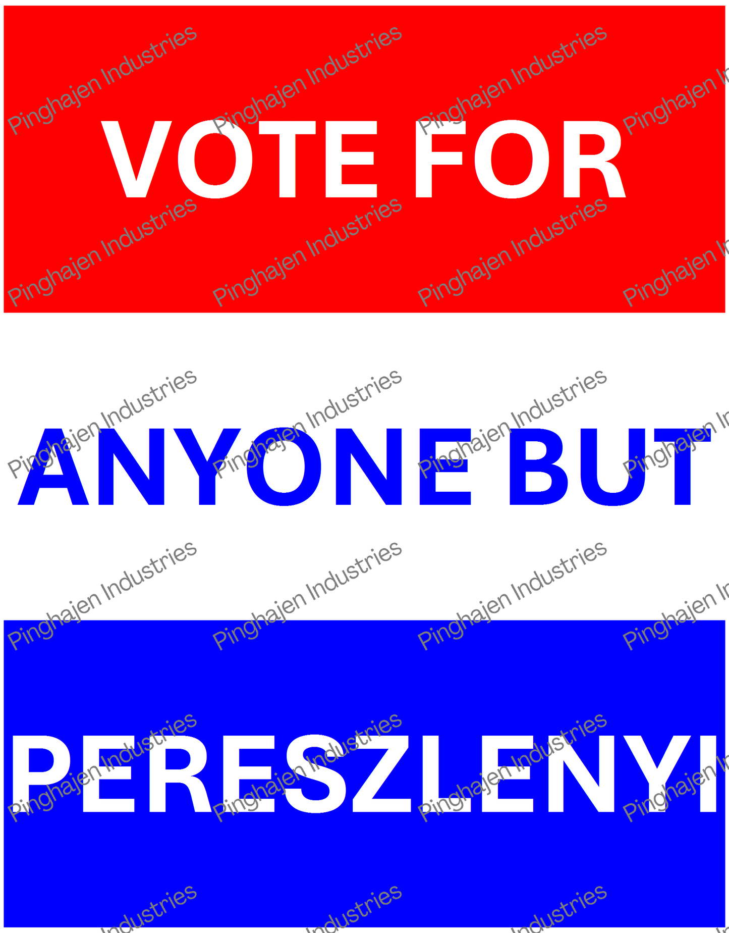 Vote for anyone but PERESZLENYI | Kiss-Cut Sticker Sheet