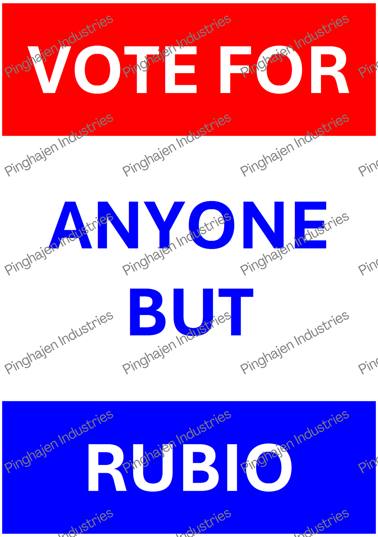 Vote for anyone but RUBIO | Kiss-Cut Sticker Sheet