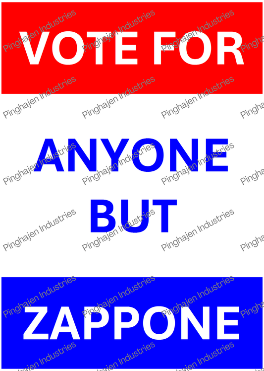 Vote for anyone but ZAPPONE | Kiss-Cut Sticker Sheet