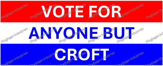 Vote for anyone but CROFT | White Glossy Mug