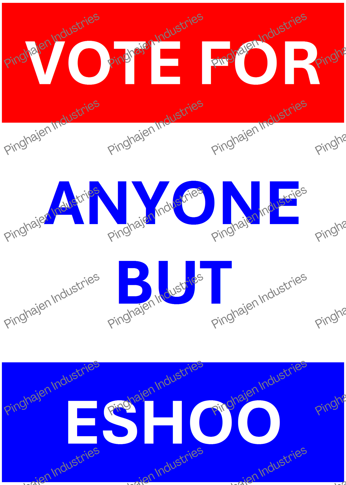 Vote for anyone but ESHOO | Kiss-Cut Sticker Sheet