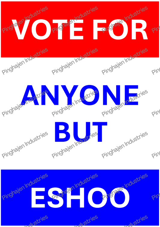 Vote for anyone but ESHOO | Kiss-Cut Sticker Sheet