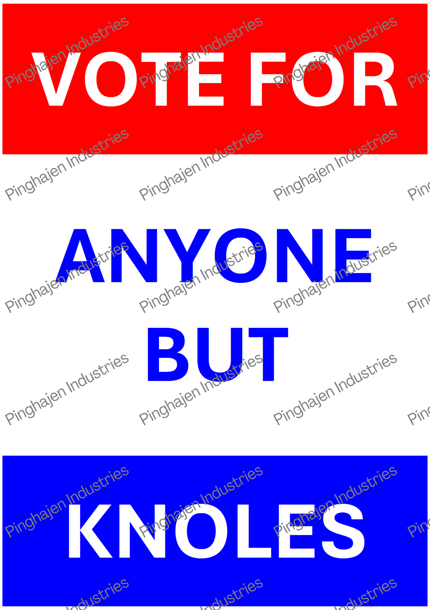 Vote for anyone but KNOLES | Kiss-Cut Sticker Sheet