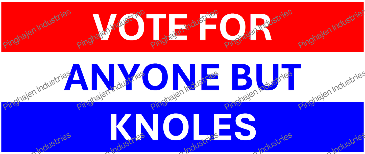 Vote for anyone but KNOLES | White Glossy Mug