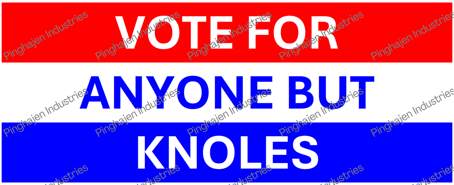 Vote for anyone but KNOLES | White Glossy Mug