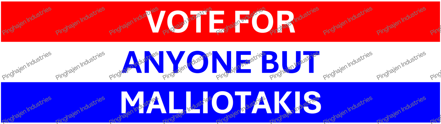 Vote for anyone but MALLIOTAKIS | Kiss-Cut Stickers
