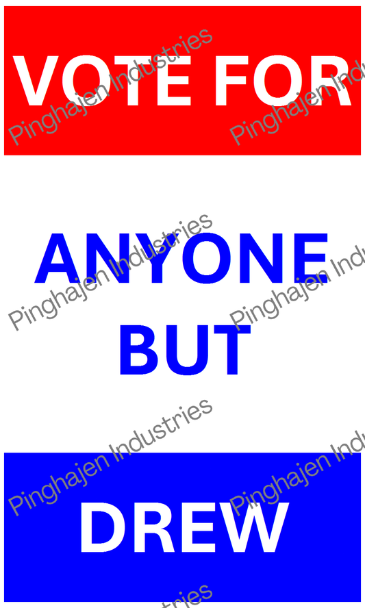 Vote for anyone but DREW | Hardcover Bound Notebook | JournalBook®