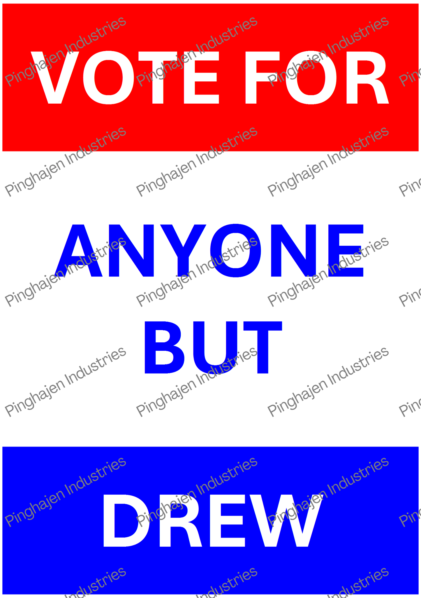 Vote for anyone but DREW | Kiss-Cut Sticker Sheet