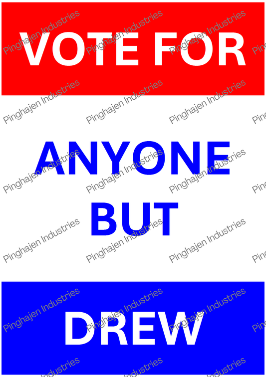 Vote for anyone but DREW | Kiss-Cut Sticker Sheet