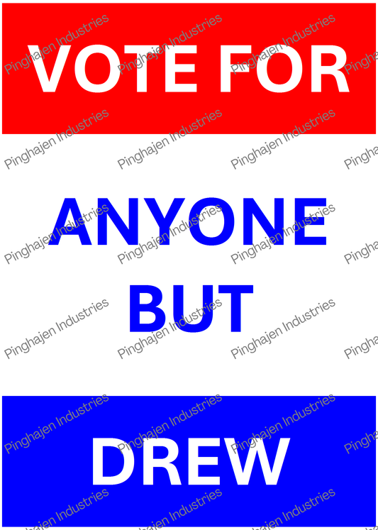 Vote for anyone but DREW | Kiss-Cut Sticker Sheet
